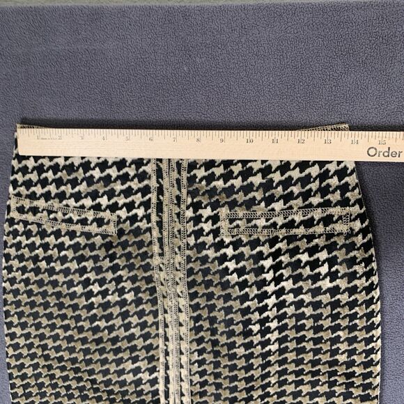 Vintage Houndstooth Skirt S Leather Reversble Rare Unique Bohochic Avante Garde* - Picture 5 of 8